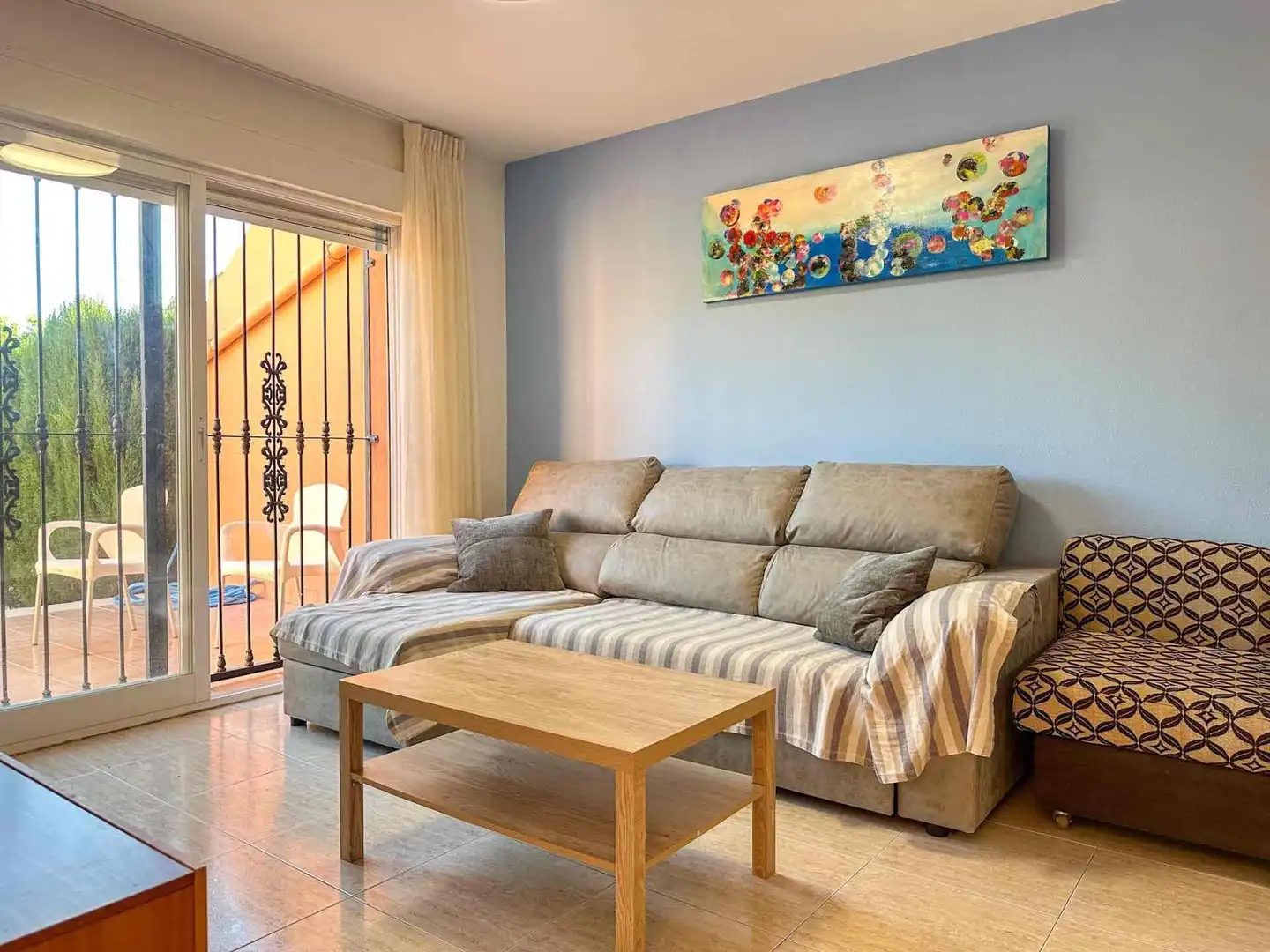 Sala de estar de Casa o chalet de alquiler en Pueblo Acantilado - Lanuza