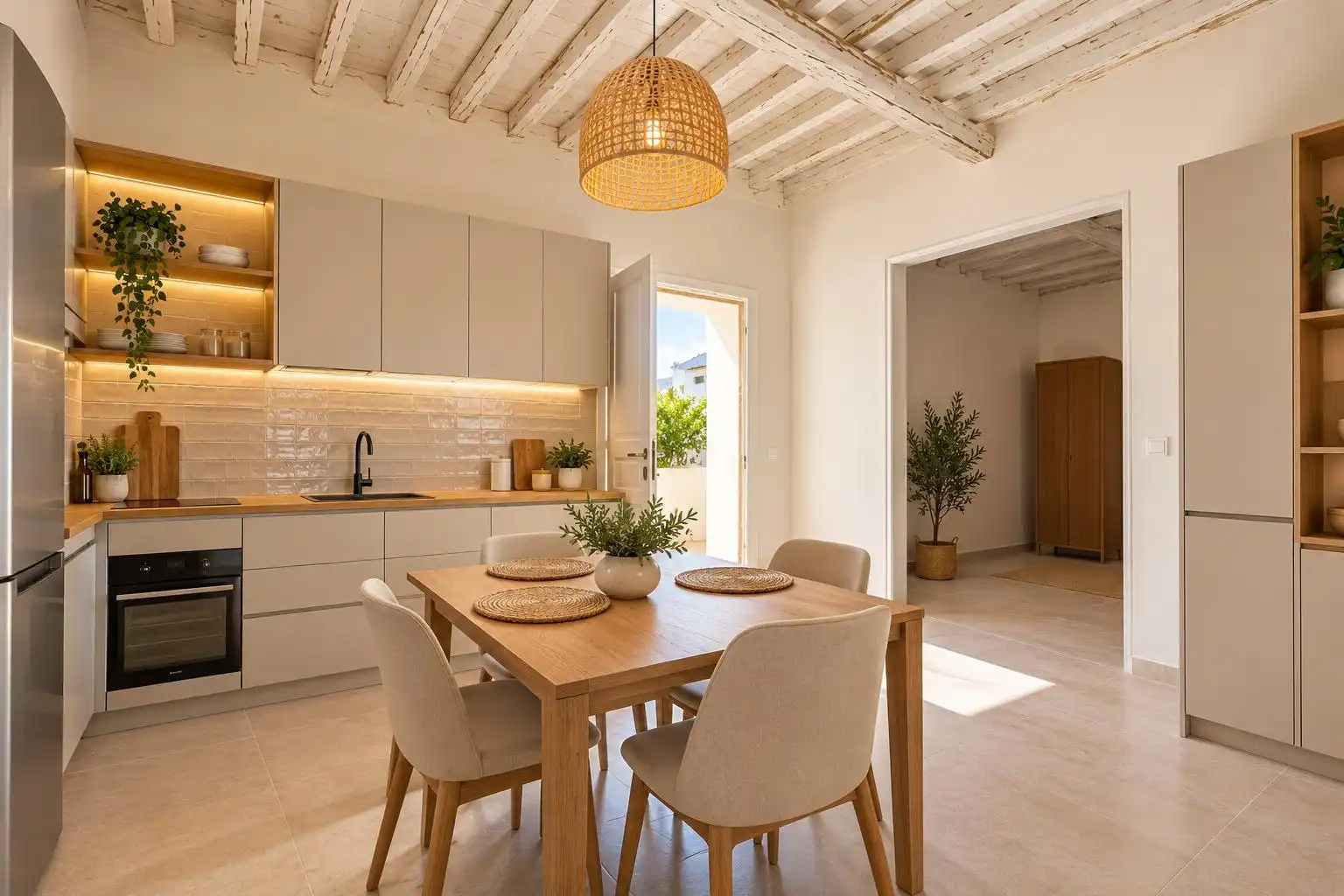 Kitchen of Flat for share in Almería