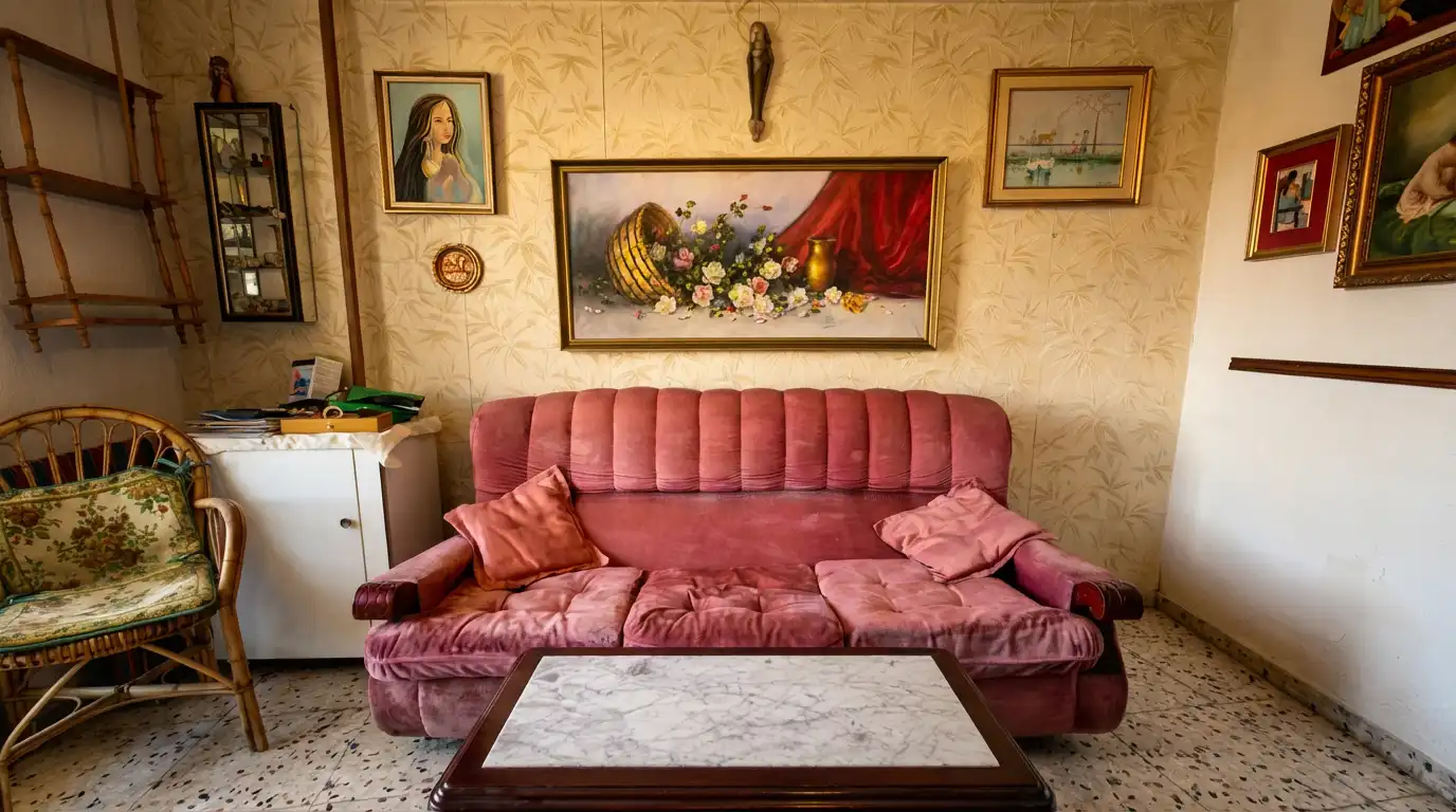 Sala d'estar de Pis en venda en Alicante / Alacant amb Calefacció, Moblat i Forn