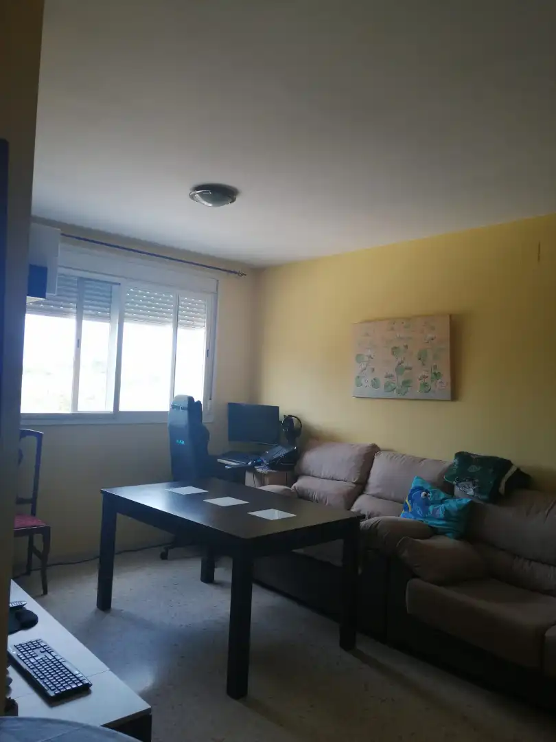 Sala d'estar de Pis de lloguer en Huelva amb Jardí privat, Moblat i Forn