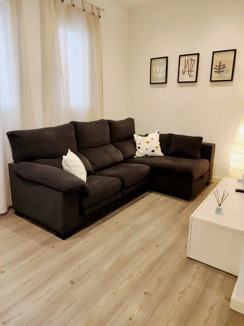 Living room of Flat for rent in Madrid  with Air Conditioner, Heating and Parquet flooring