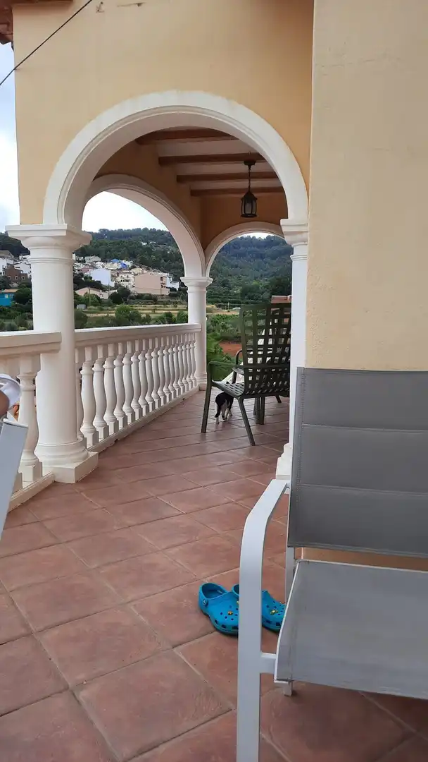 Terrassa de Finca rústica en venda en Benidoleig amb Jardí privat, Terrassa i Piscina