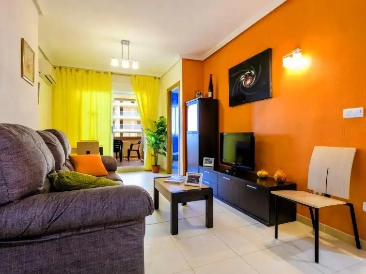 Living room of Apartments for sale in Oropesa del Mar / Orpesa  with Air Conditioner, Heating and Private garden