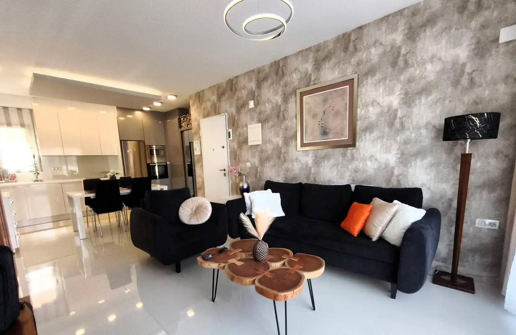 Wohnzimmer von Wohnungen zum Verkauf in Pilar de la Horadada mit Klimaanlage, Heizung und Terrasse