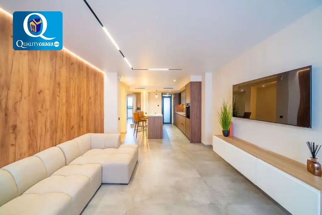 Sala d'estar de Dúplex en venda en Villajoyosa / La Vila Joiosa amb Aire condicionat, Calefacció i Terrassa
