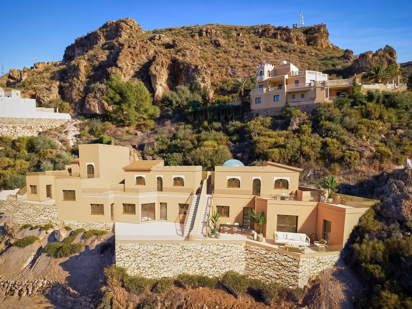 Vista exterior de Casa o xalet en venda en Turre amb Aire condicionat, Terrassa i Piscina