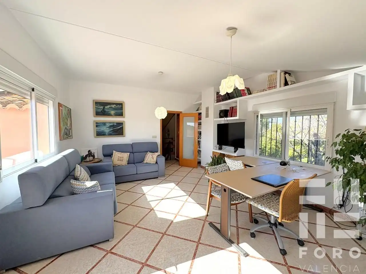 Sala de estar de Casa o chalet en venta en Alberic con Aire acondicionado, Jardín privado y Terraza