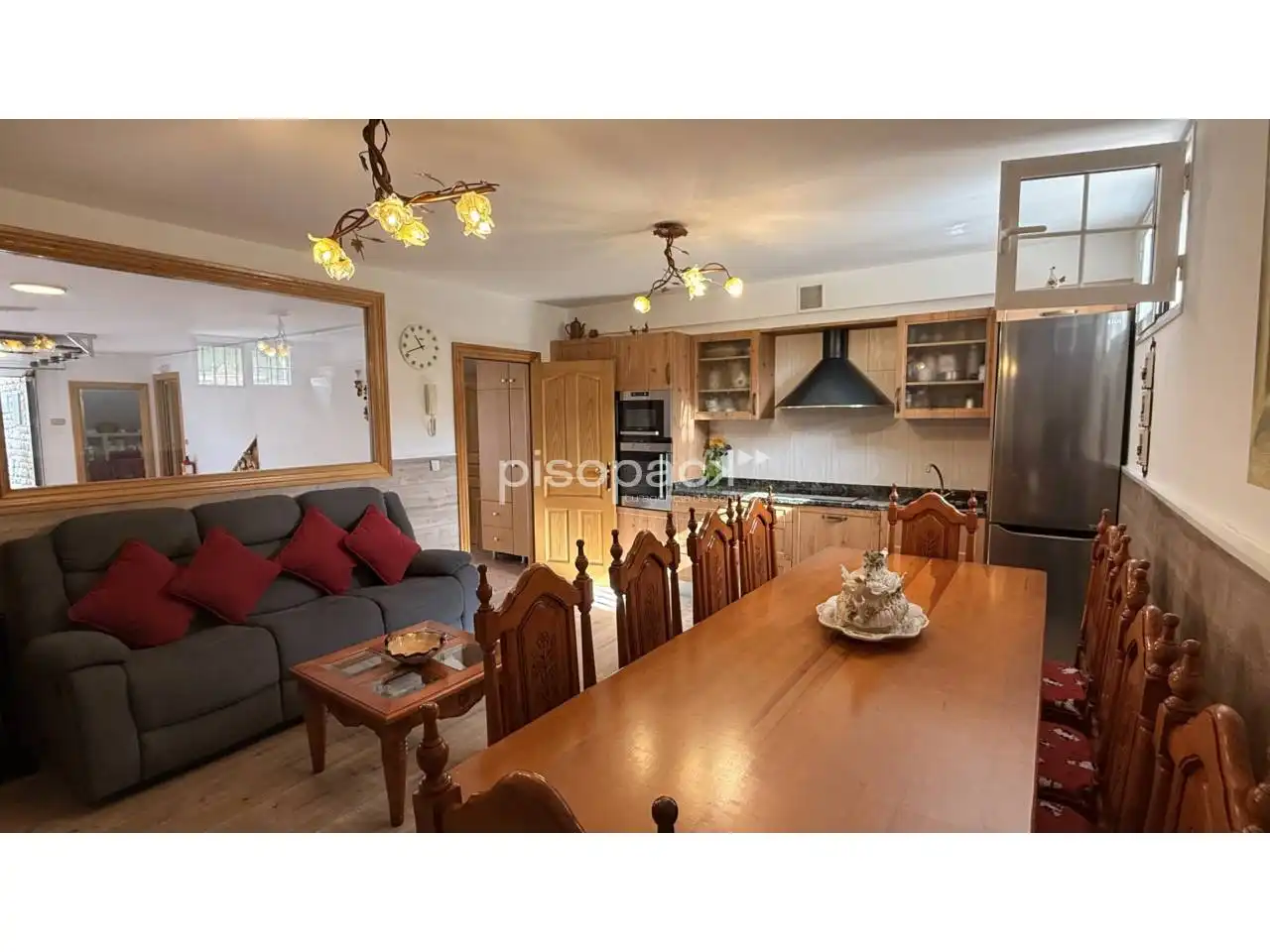 Cocina de Casa adosada en venta en Berrioplano / Berriobeiti con Calefacción, Jardín privado y Parquet