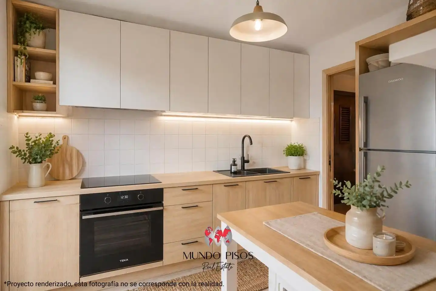 Küche von Wohnung zum Verkauf in  Palma de Mallorca mit Klimaanlage, Heizung und Abstellraum