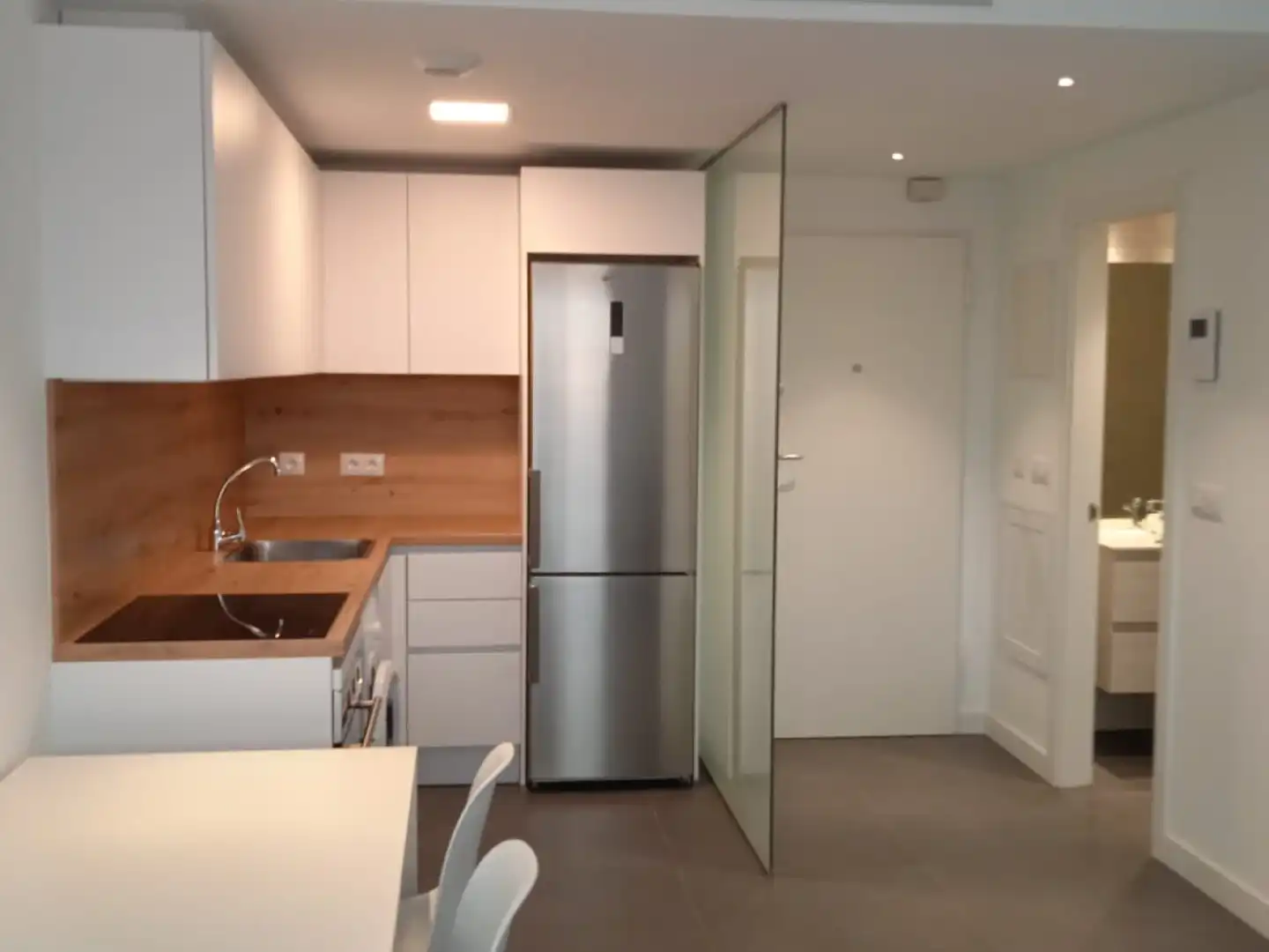 Cocina de Apartamento de alquiler en Murcia con Aire acondicionado, Amueblado y Lavadora