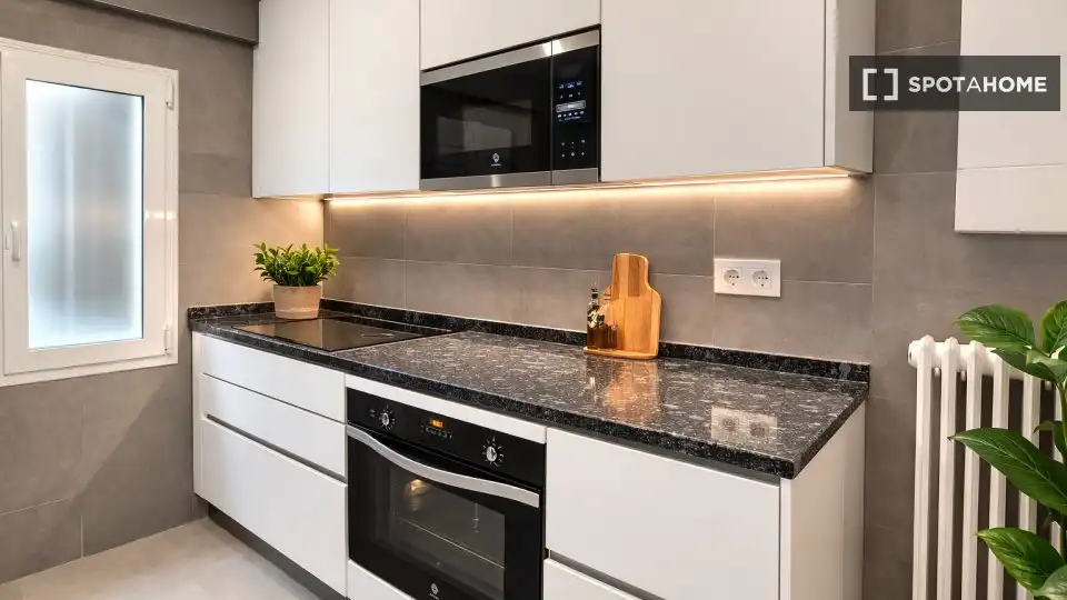 Kitchen of Flat for rent in Madrid  with Air Conditioner, Heating and Furnished