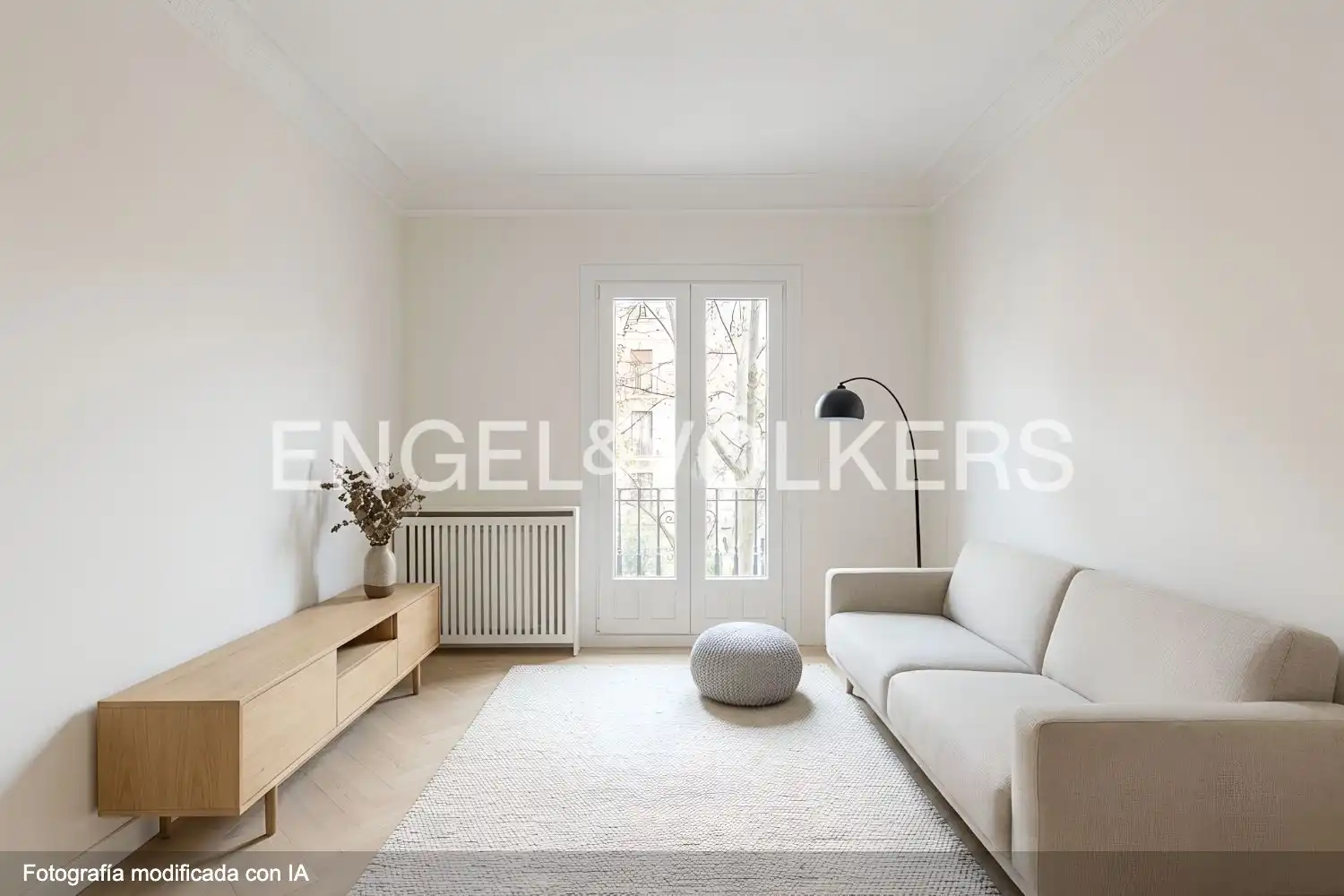 Wohnzimmer von Wohnung zur Miete in Madrid mit Klimaanlage, Heizung und Parkett