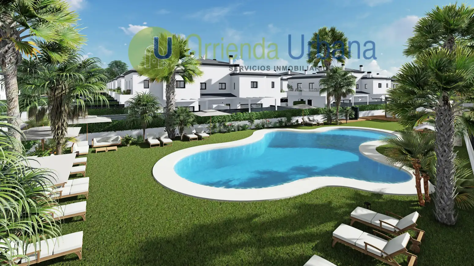Jardí de Casa adosada en venda en Santa Pola amb Aire condicionat, Calefacció i Jardí privat