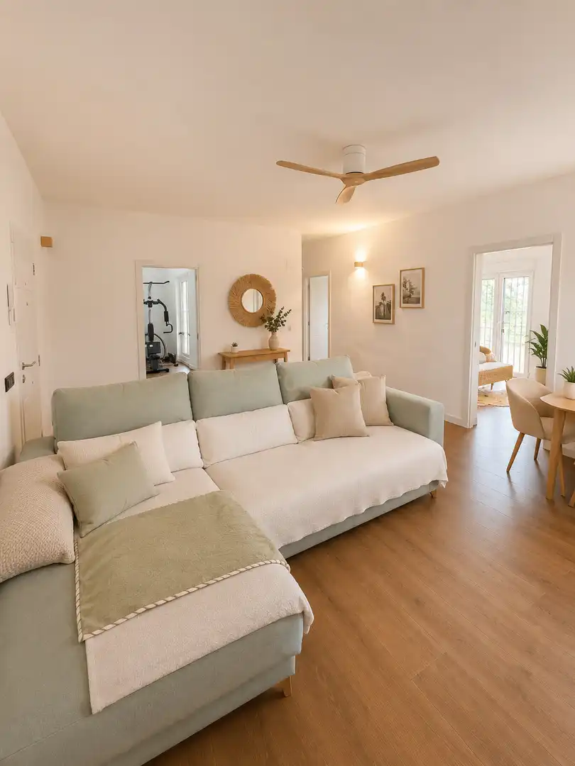 Living room of Houses for sale in Arroyo de la Luz  with Air Conditioner, Private garden and Swimming Pool