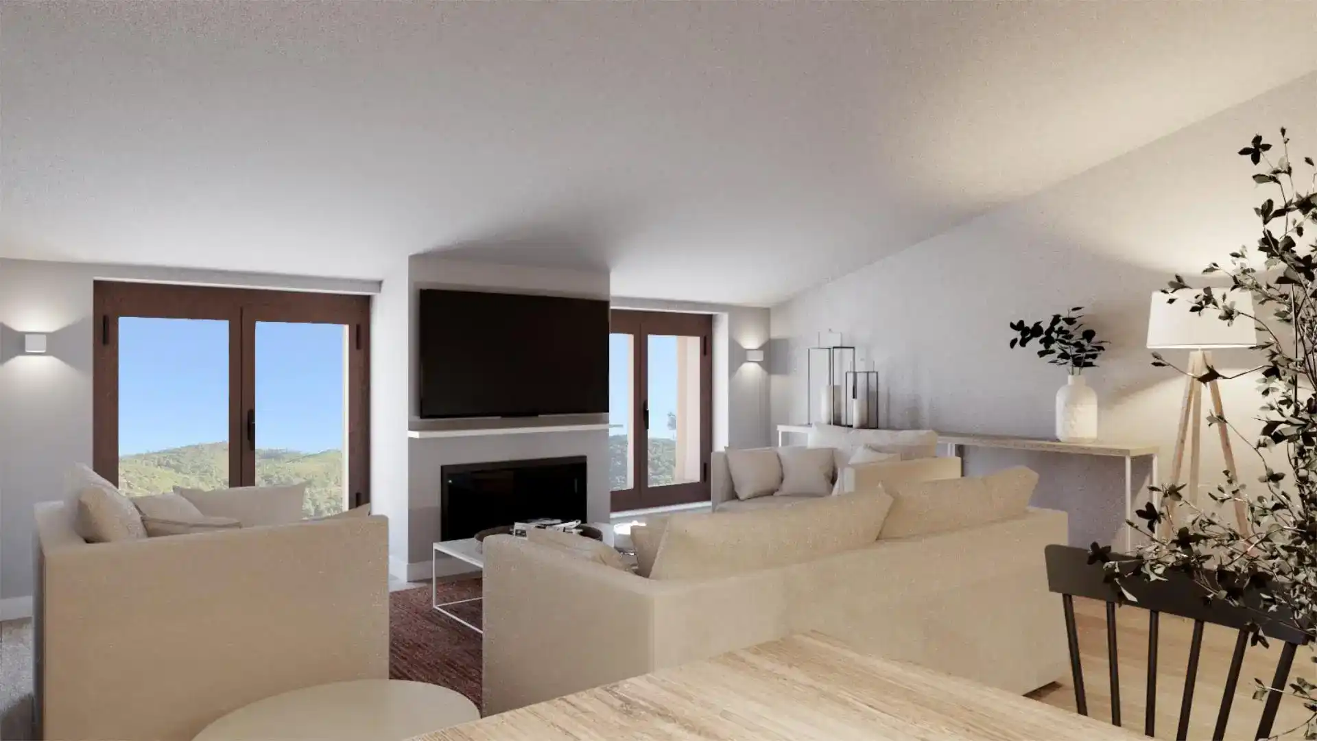 Sala d'estar de Dúplex en venda en Torremanzanas / La Torre de les Maçanes amb Aire condicionat, Parquet i Moblat