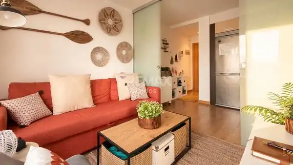 Sala d'estar de Apartament en venda en Baiona amb Calefacció, Parquet i Terrassa