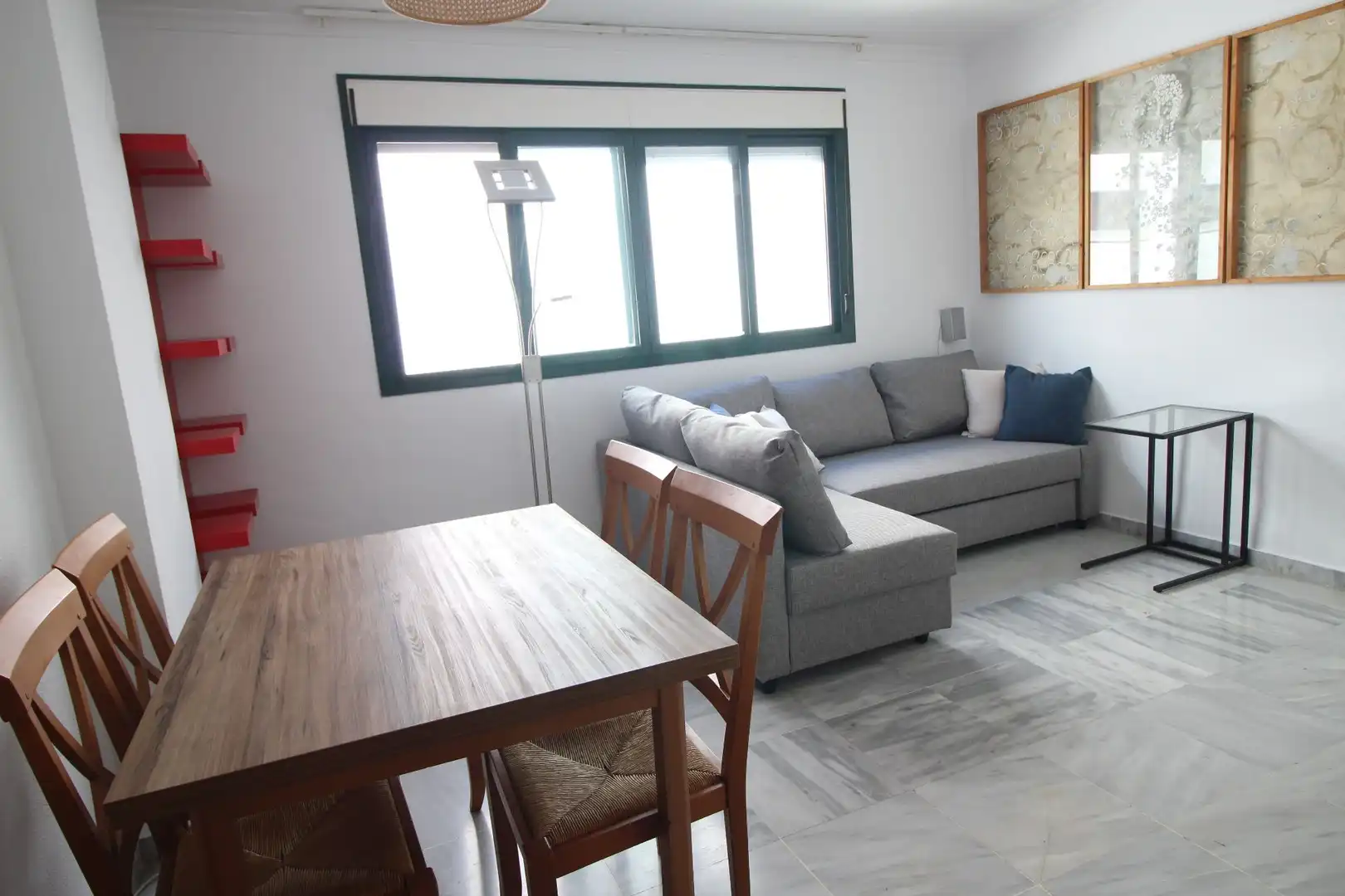 Wohnzimmer von Wohnung zur Miete in Málaga mit Klimaanlage, Heizung und Möbliert