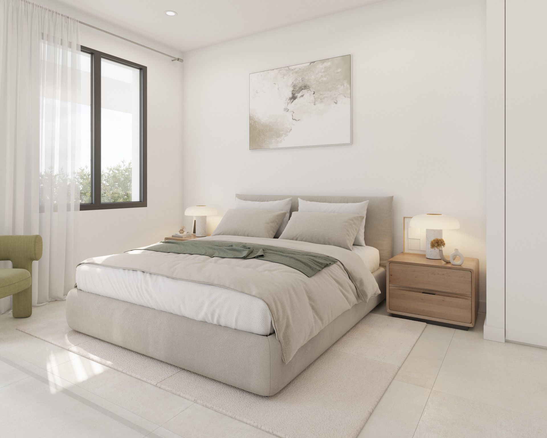 Dormitori de Apartament en venda en Manilva amb Aire condicionat, Terrassa i Traster