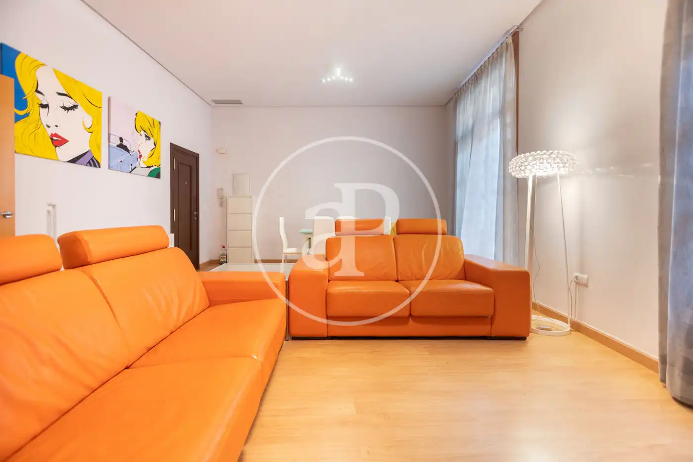 Wohnzimmer von Wohnung zur Miete in Valencia mit Klimaanlage, Heizung und Möbliert