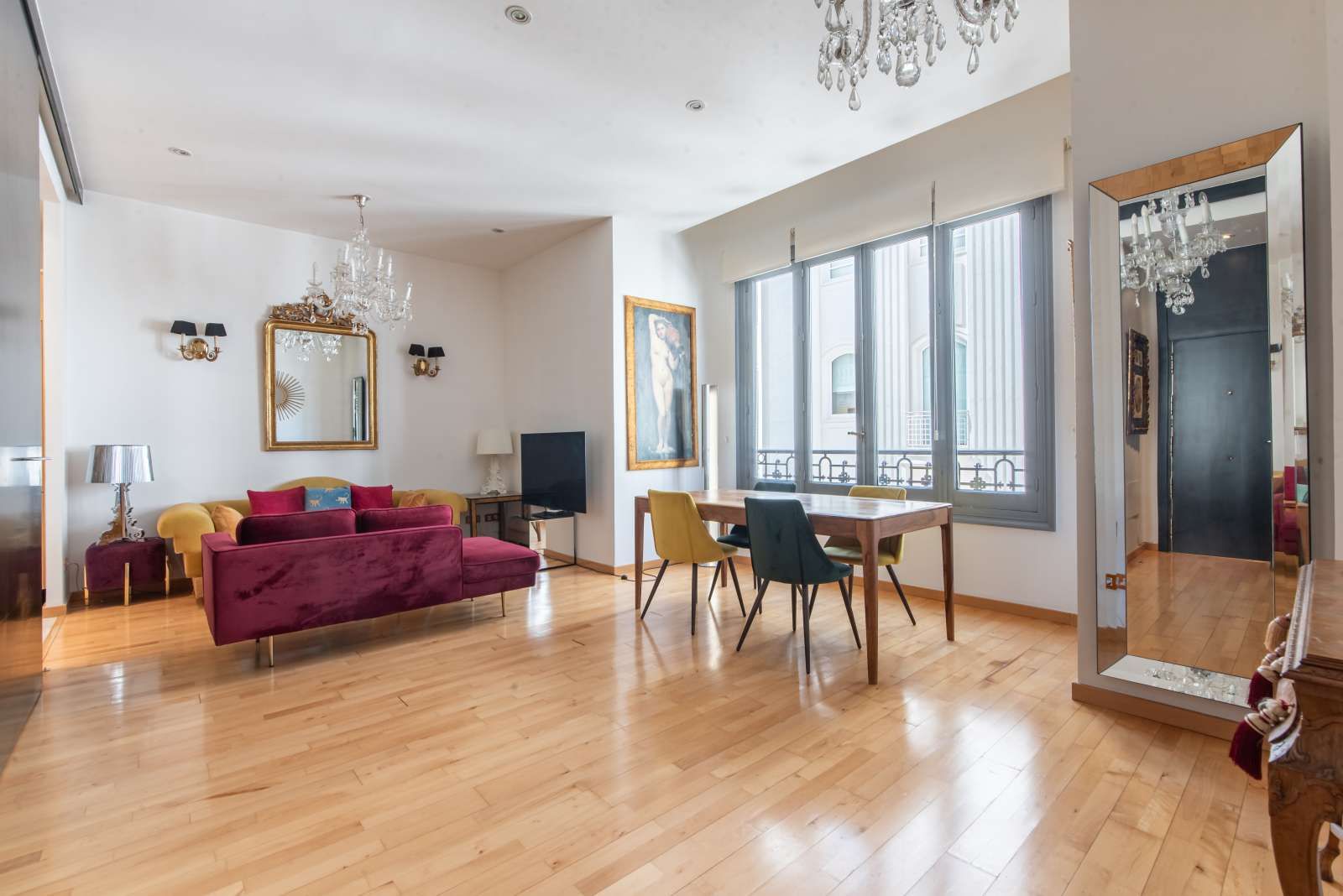 Sala d'estar de Estudi per a compartir en  Madrid Capital amb Aire condicionat i Terrassa