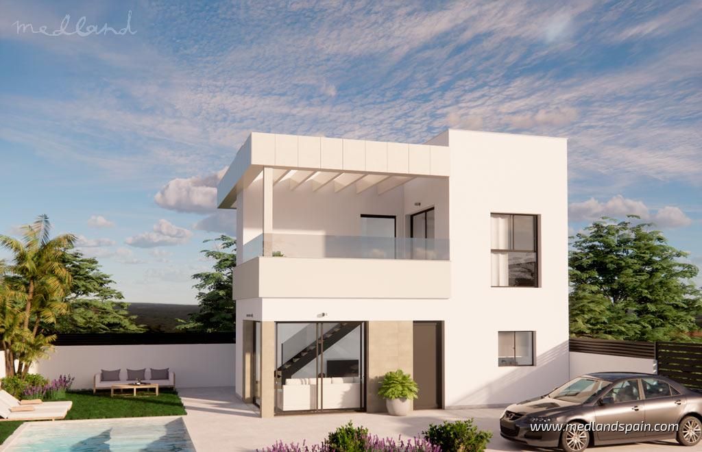 Vista exterior de Casa o xalet en venda en Orihuela amb Jardí privat, Terrassa i Piscina