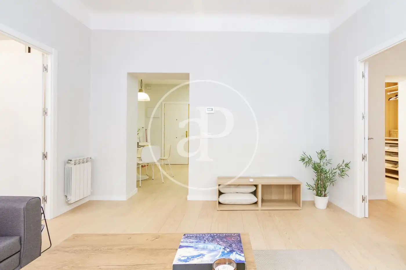 Living room of Flat for rent in Madrid  with Air Conditioner, Heating and Furnished
