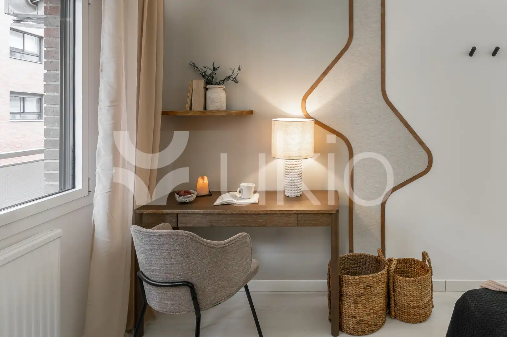 Schlafzimmer von Wohnungen zur Miete in Madrid mit Klimaanlage, Heizung und Terrasse