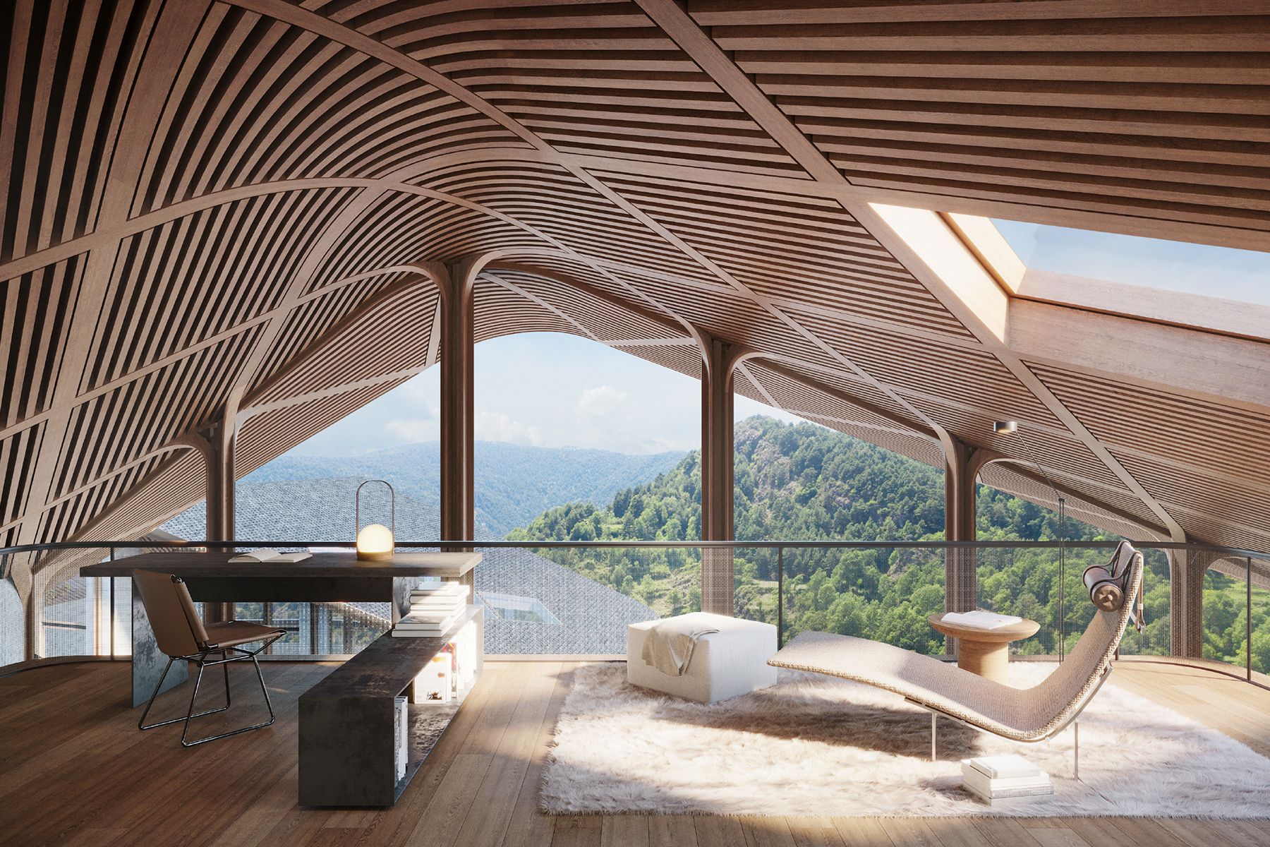 Living room of Duplex for sale in Ordino  with Air Conditioner, Heating and Parquet flooring