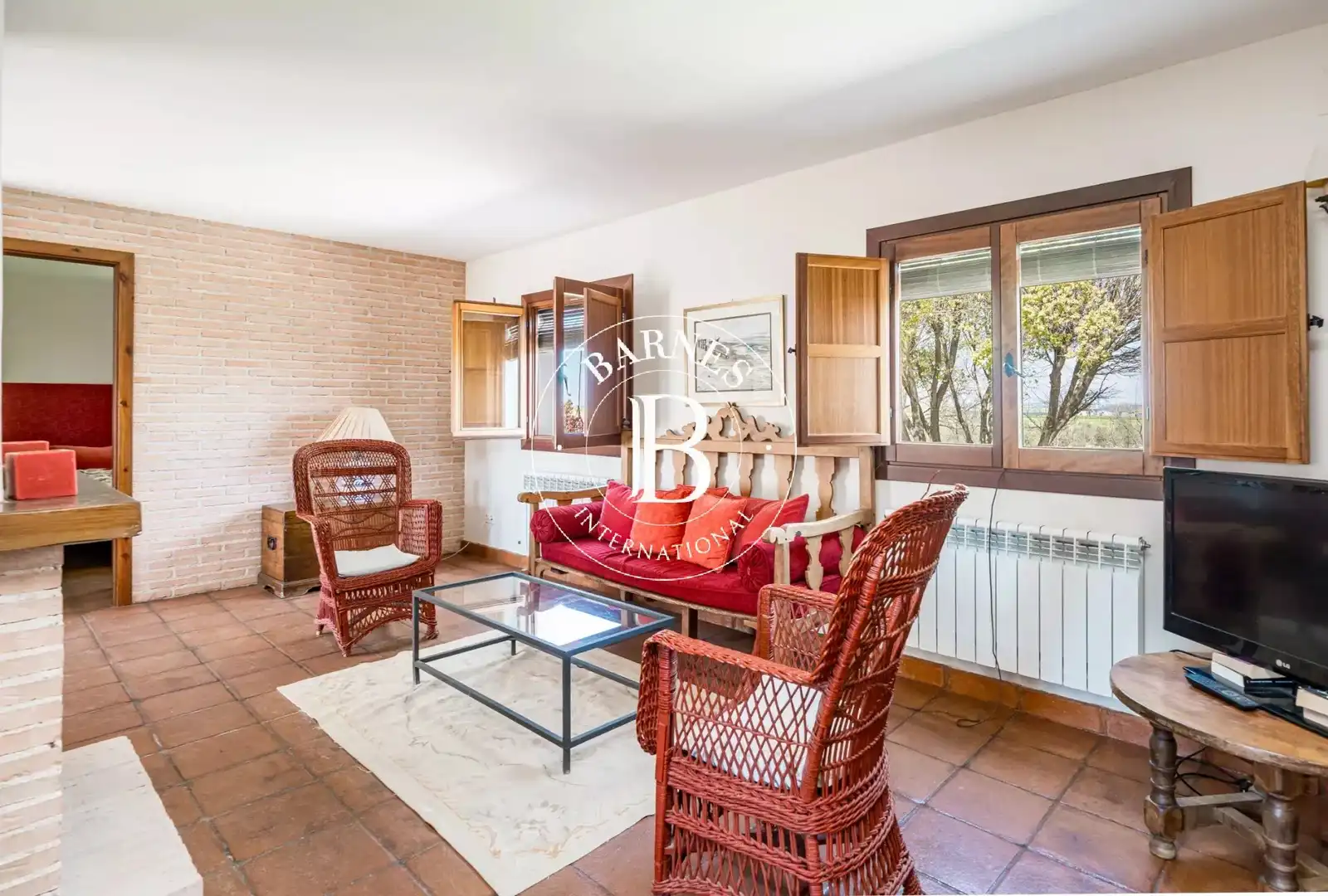 Sala de estar de Casa o chalet en venta en Alcázar de San Juan con Jardín privado, Piscina y Amueblado