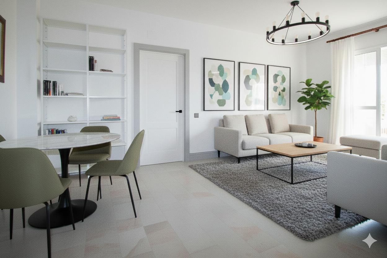 Sala d'estar de Pis en venda en  Sevilla Capital amb Aire condicionat i Terrassa