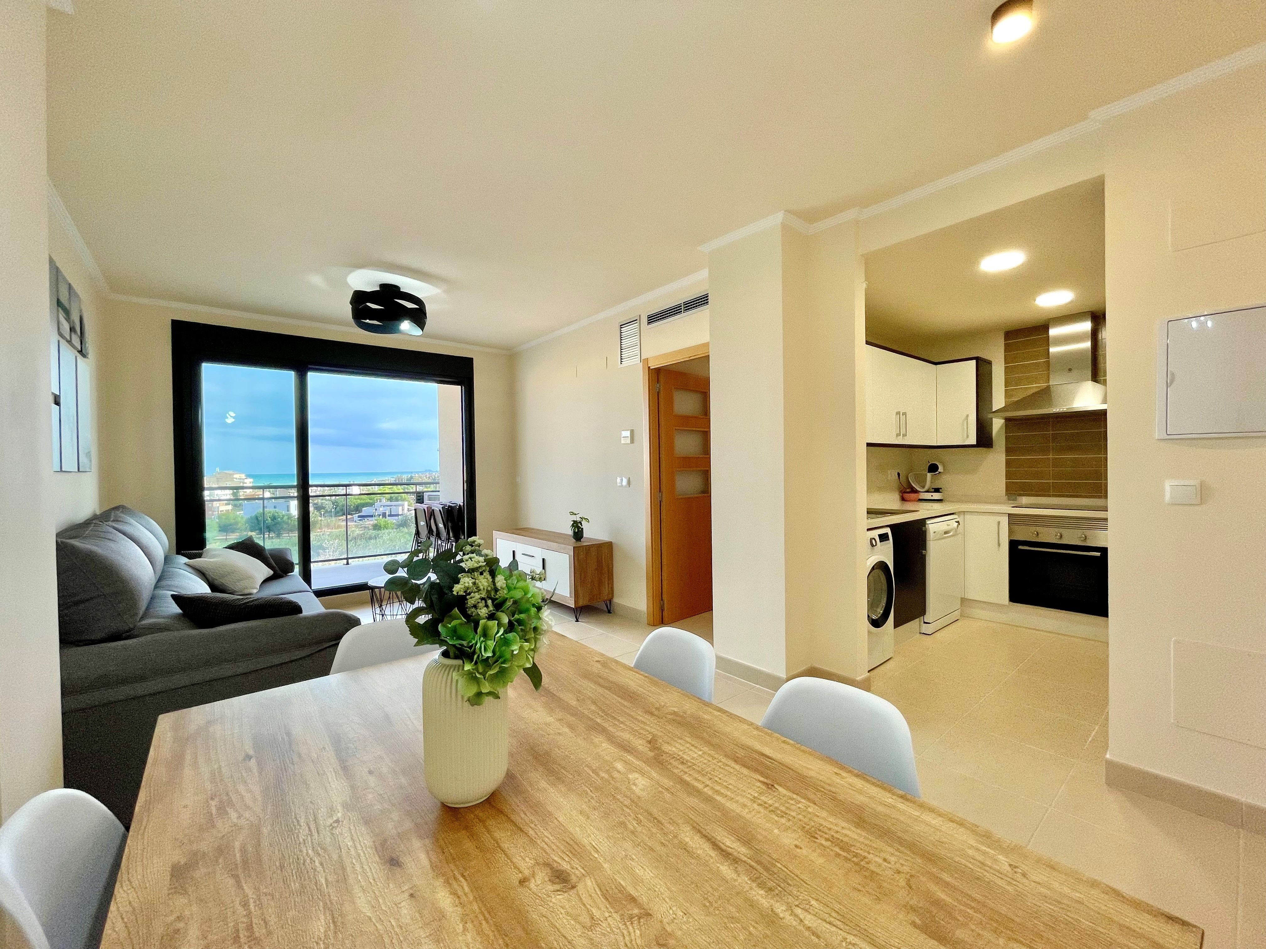 Sala d'estar de Apartament de lloguer en Moncofa amb Aire condicionat, Calefacció i Terrassa