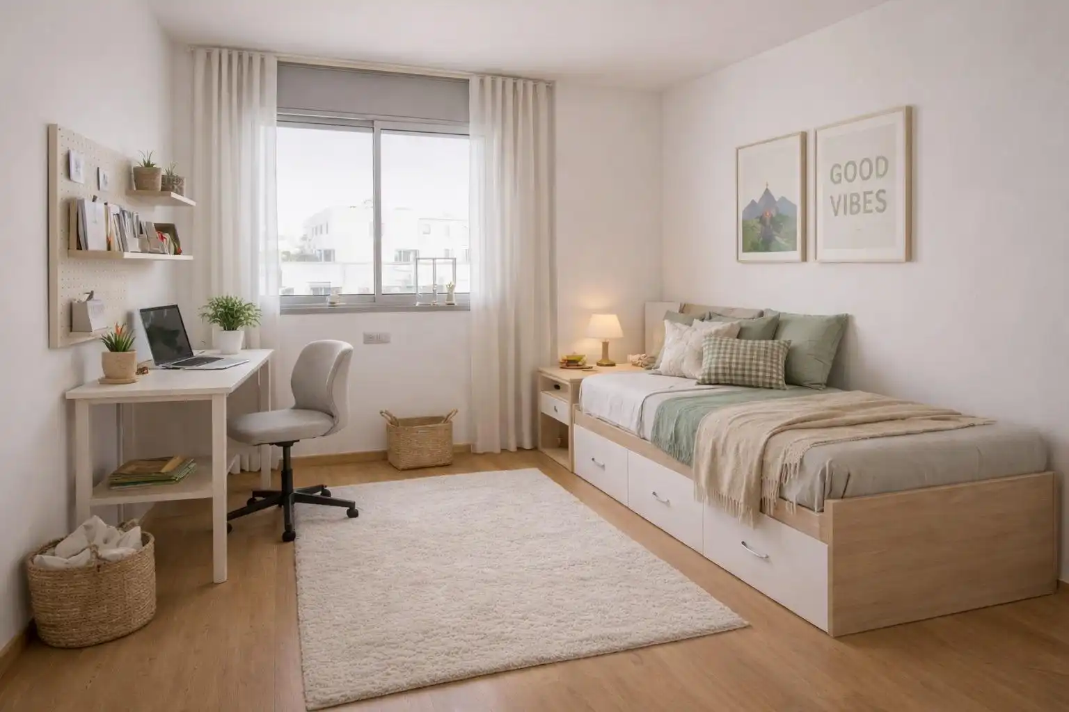 Schlafzimmer von Wohnung zum Verkauf in Badalona mit Heizung, Parkett und Terrasse