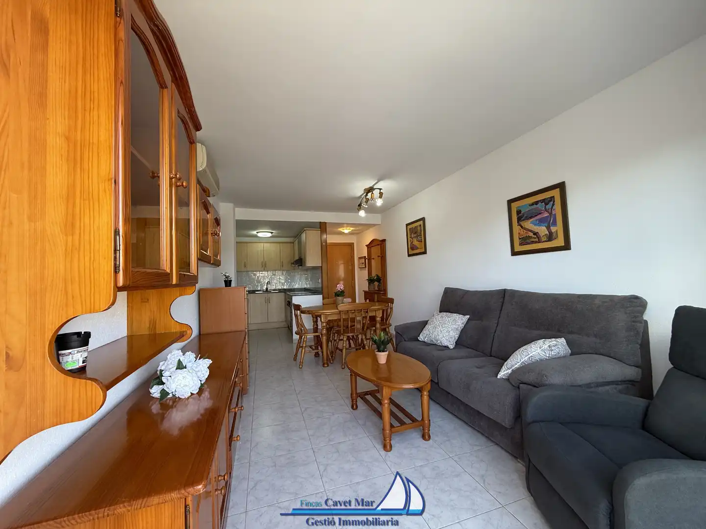 Living room of Apartments for sale in Cambrils  with Terrace, Furnished and Community pool