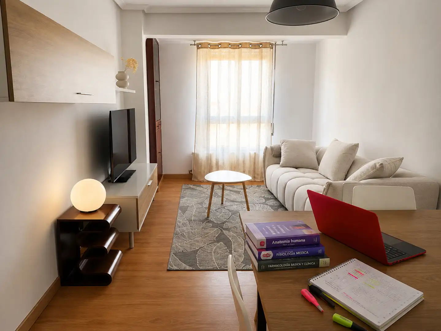Living room of Flat for rent in Santander  with Heating, Terrace and Furnished