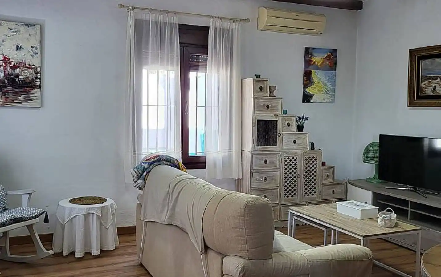 Living room of Houses for rent in Conil de la Frontera  with Air Conditioner, Private garden and Terrace
