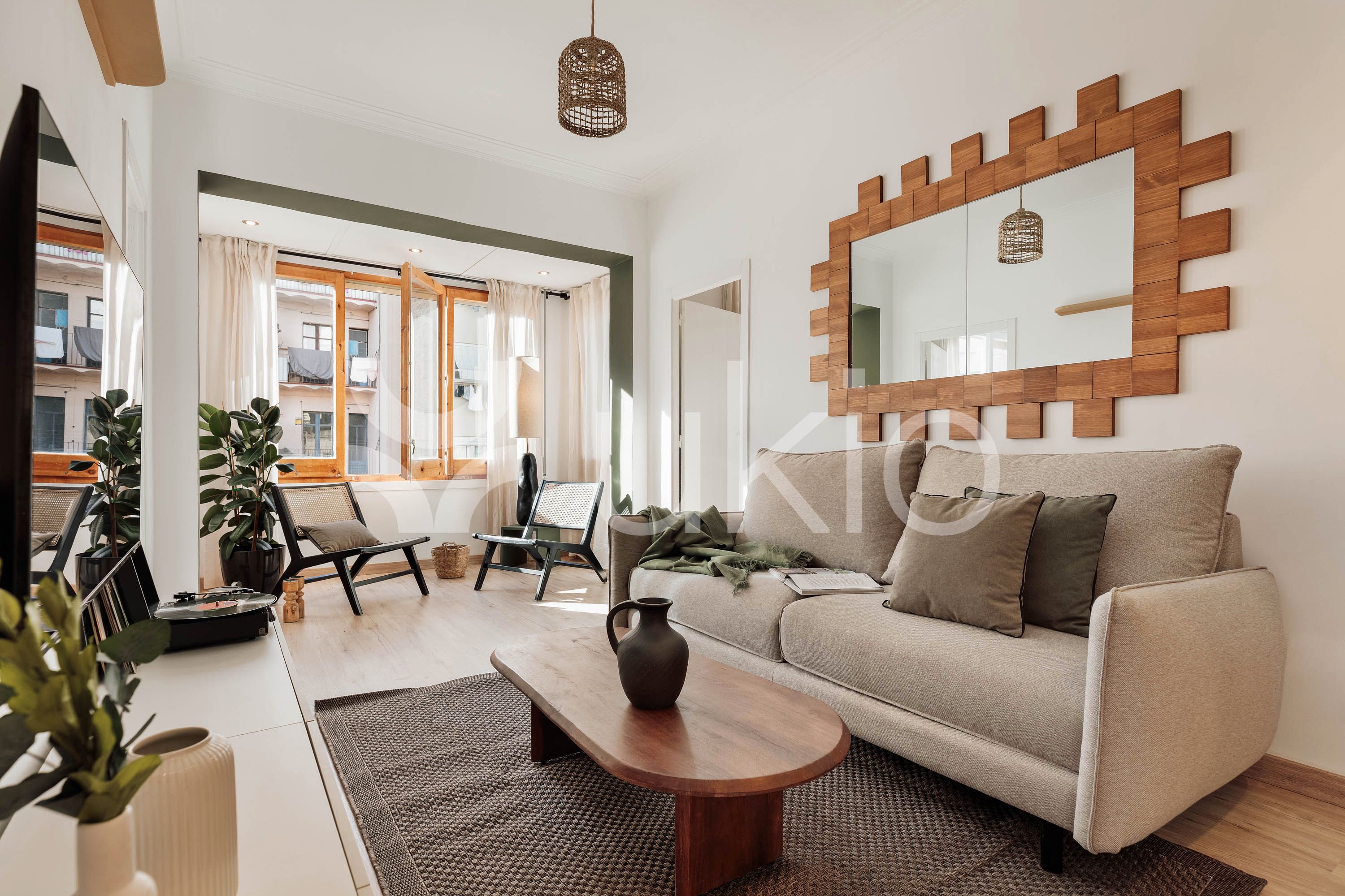 Living room of Apartment to rent in  Barcelona Capital  with Air Conditioner, Heating and Furnished