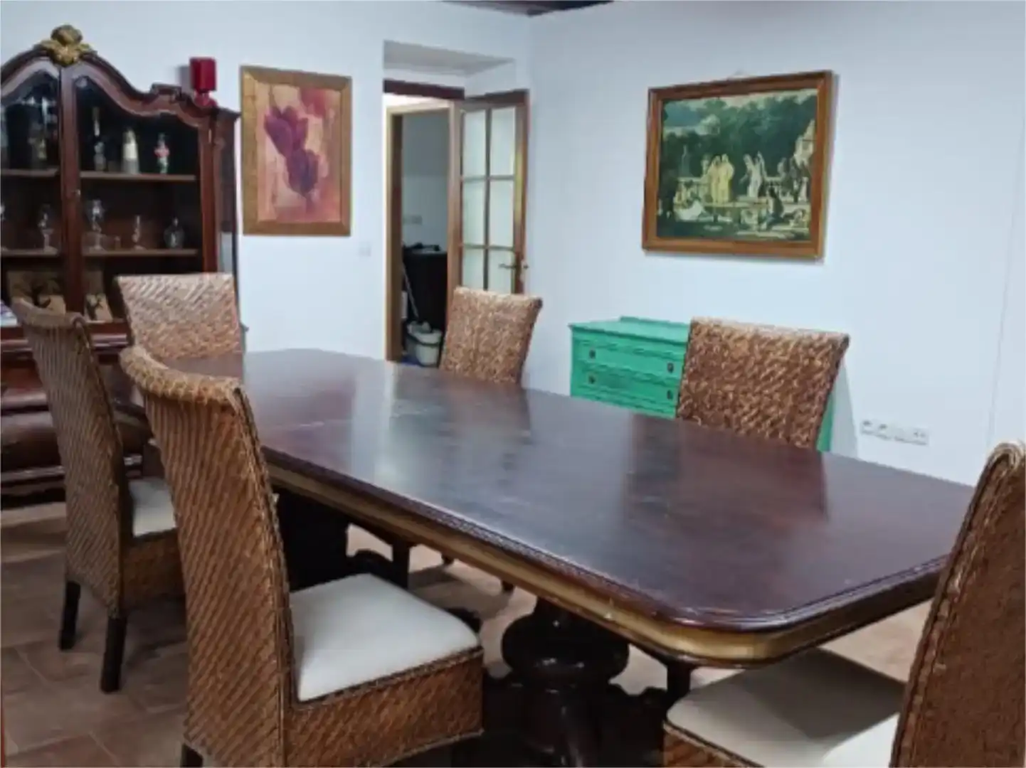 Esszimmer von Country house zur Miete in Vilalba mit Klimaanlage, Privatgarten und Möbliert