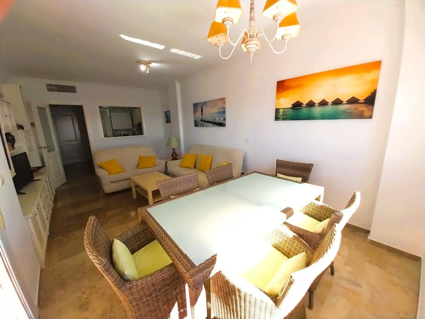 Esszimmer von Wohnungen zur Miete in Mijas mit Heizung, Privatgarten und Terrasse