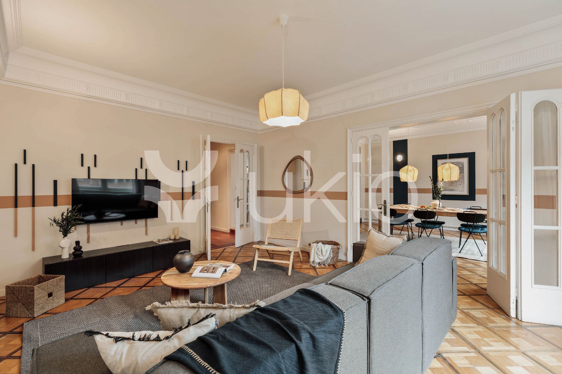 Living room of Apartment to rent in  Barcelona Capital  with Air Conditioner, Heating and Furnished