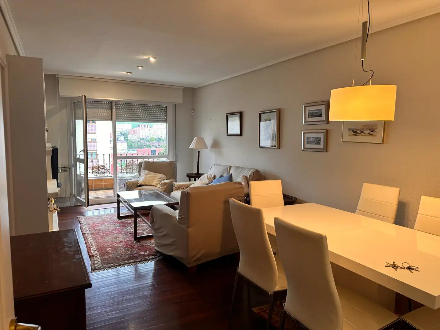 Living room of Flat for rent in Santander  with Heating, Parquet flooring and Terrace