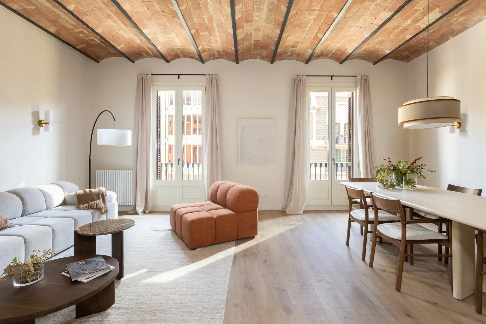 Sala de estar de Piso en venta en  Barcelona Capital con Aire acondicionado, Calefacción y Parquet