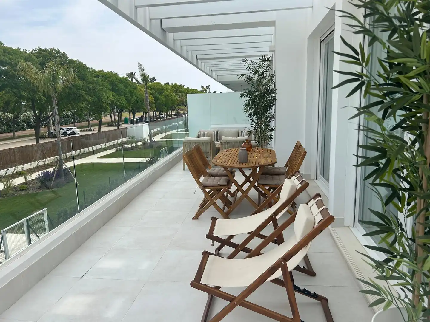 Terrassa de Apartament de lloguer en Chipiona amb Aire condicionat, Calefacció i Terrassa