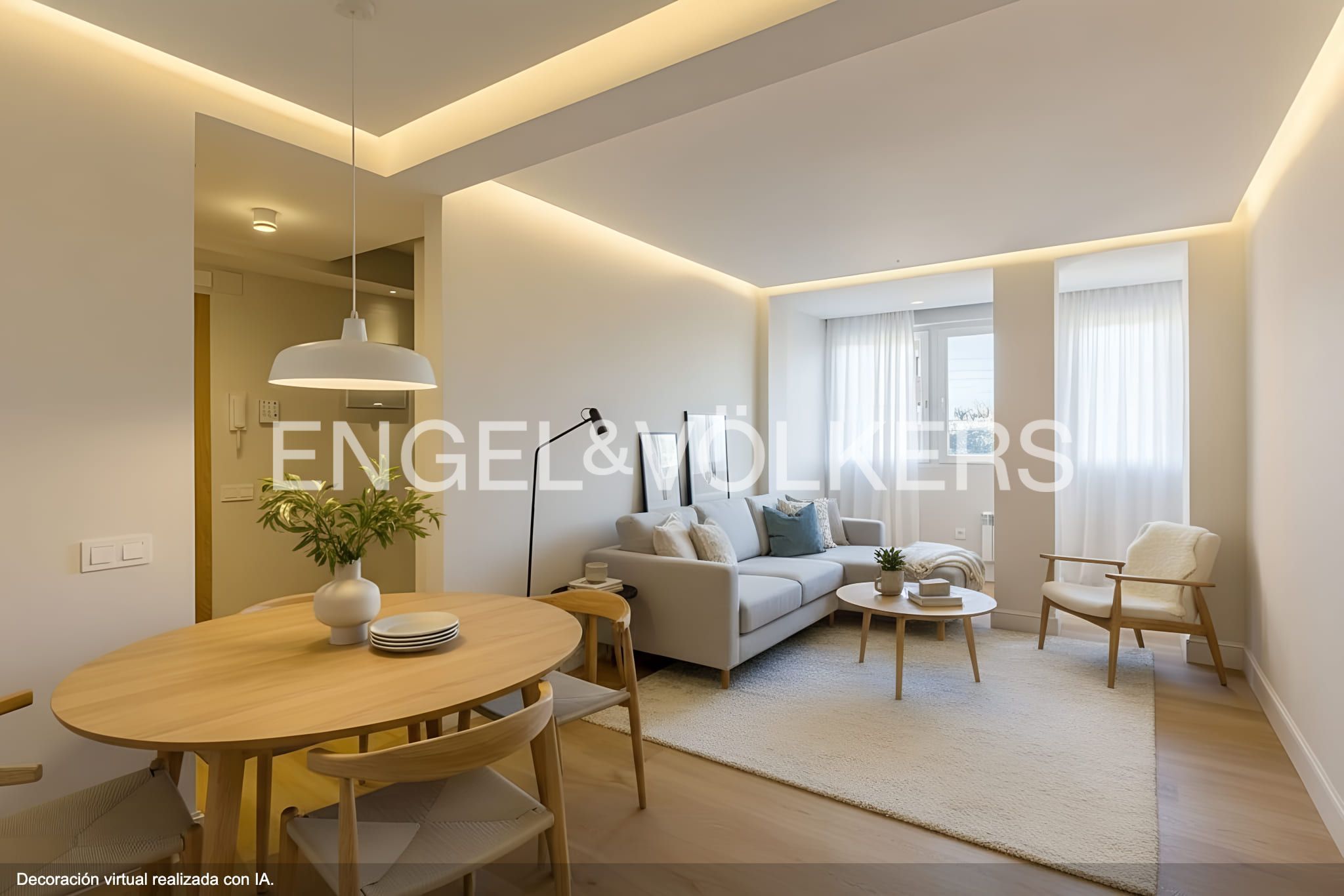 Sala de estar de Apartamento en venta en  Madrid Capital con Aire acondicionado, Calefacción y Piscina