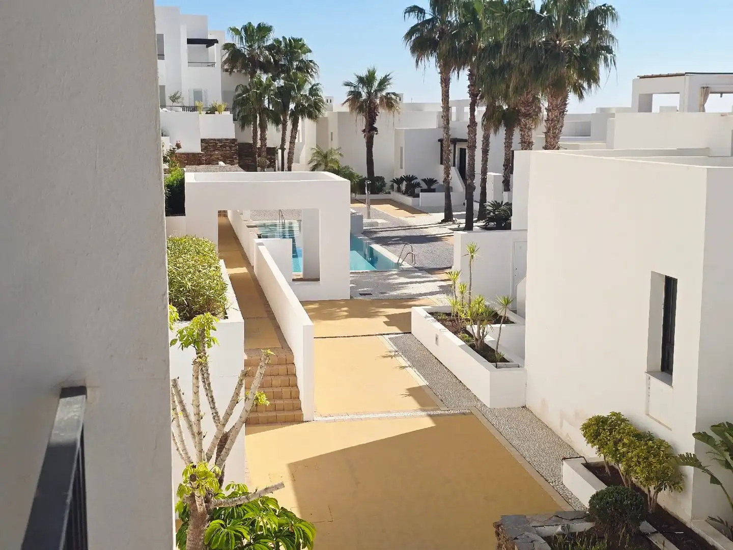 Terrasse von Wohnung zum Verkauf in Mojácar mit Klimaanlage, Terrasse und Schwimmbad