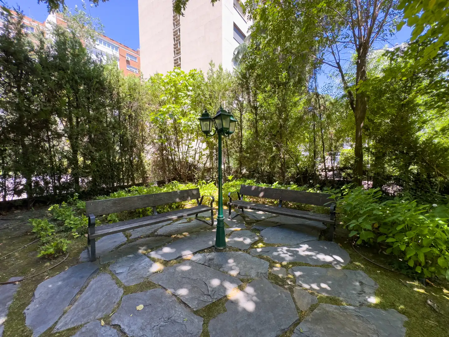 Garden of Apartments for rent in Madrid  with Air Conditioner, Heating and Furnished