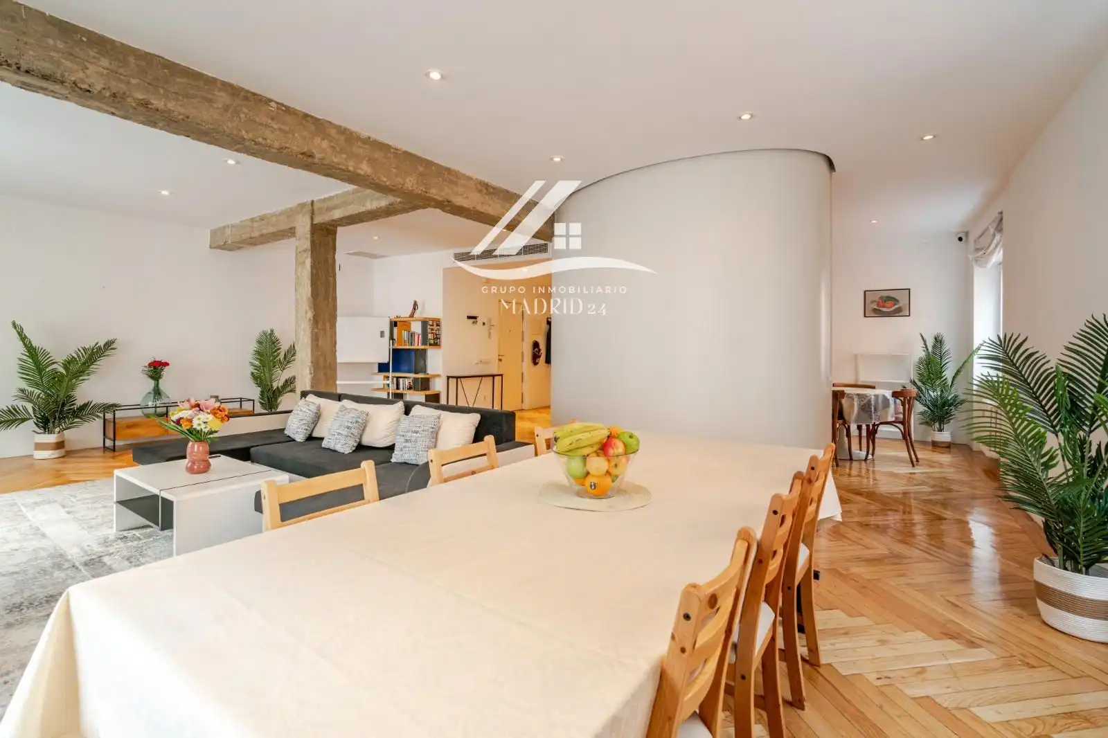 Sala de estar de Piso de alquiler en Madrid con Aire acondicionado, Calefacción y Amueblado