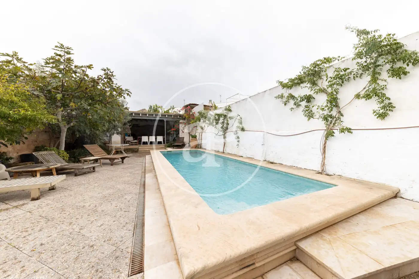 Schwimmbecken von Einfamilien-Reihenhaus zum Verkauf in  Palma de Mallorca mit Klimaanlage, Heizung und Privatgarten
