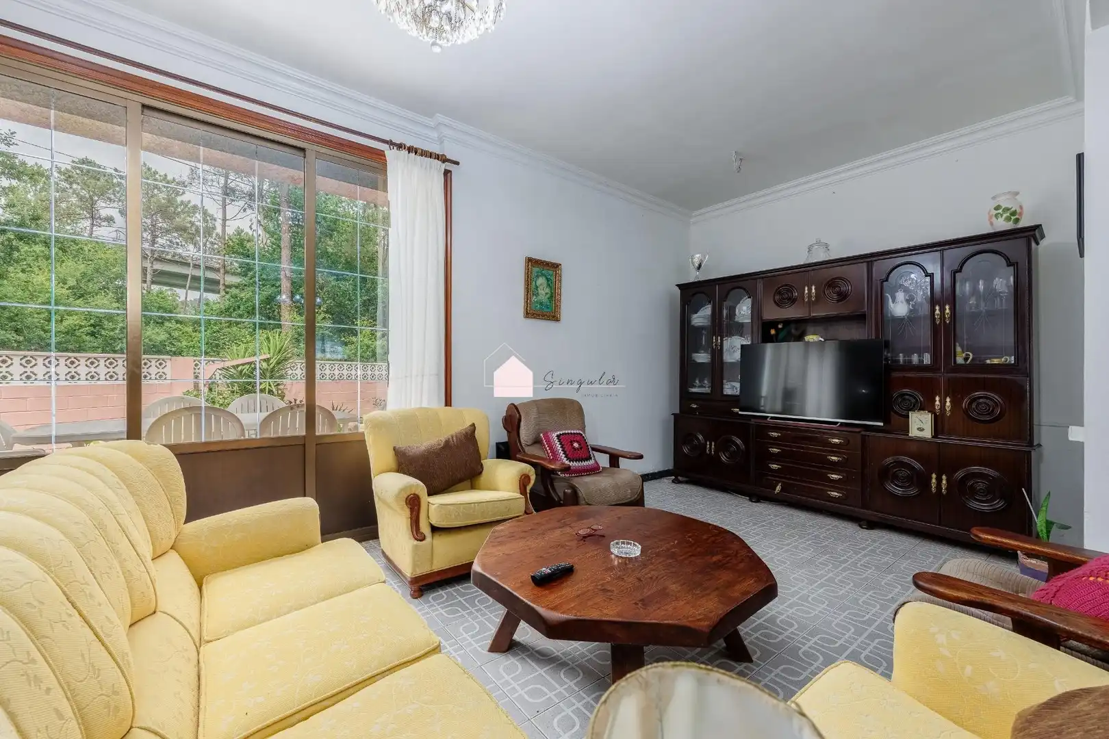 Sala de estar de Casa o chalet en venta en Gondomar con Calefacción, Jardín privado y Trastero