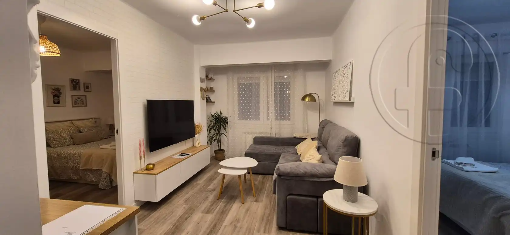 Sala de estar de Piso de alquiler en Santander con Calefacción, Amueblado y Horno