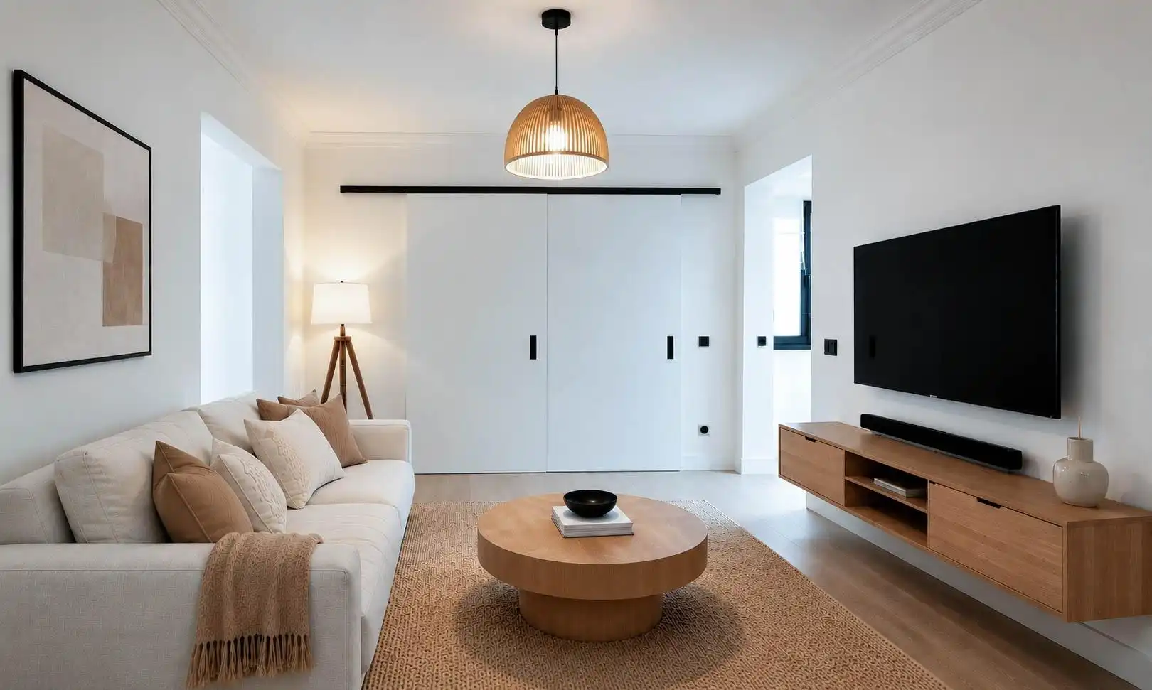 Sala de estar de Piso en venta en L'Hospitalet de Llobregat con Calefacción, Parquet y Terraza